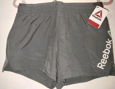 Pantalones Cortos Reebok Para Mujer Talla Pequeña, Gris, Bolsillo Interior y Corbata Nuevos con Etiquetas para Asegurar como Cinturón Foto 1 de 4