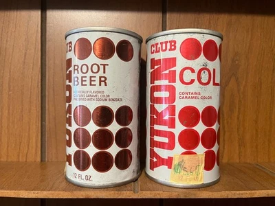 (2) Latas de refresco Club Yukon vacías de 12 oz de The Great A & P en Nueva York Nueva York Foto 1 de 4