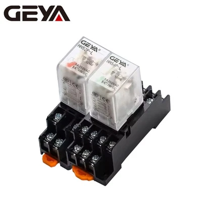 GEYA 8/14 Pins 4PDT Electromagnetic Relay DC12/24V AC12/24V AC220V & Socket Base - Image 1 of 4