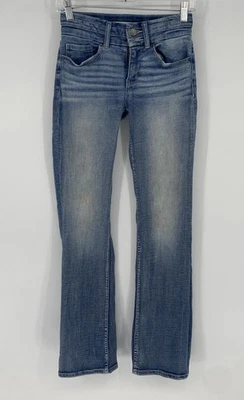 Pantalones de mezclilla BKE para mujer azul Stella tiro medio calce ajustado bootcut pierna talla 25x31,5 Foto 1 de 4