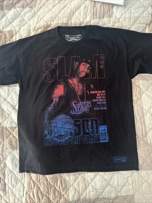 Camiseta Allen Iverson Mitchell And Ness Slam Magazine Negra Talla XL Foto 1 de 3