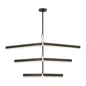 Visual Comfort Modern Linea 9 Light 56" Chandelier, Bronze - KWCH70527BZALB - Picture 1 of 1