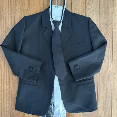 Traje Formal Gino Giovanni Talla 8 Niños Poliéster Chaqueta Chaleco Pantalones 2 Corbatas Comuna Foto 1 de 4