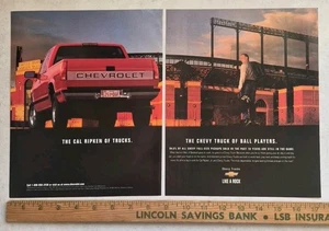 Chevrolet Silverado 1997 Double Page Magazine Print Ad 17.5" x 11" Cal Ripken - Picture 1 of 4