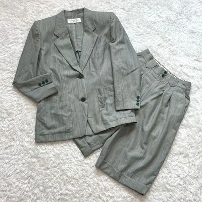 Christian Dior винтажный костюм комплект куртка брюки размер S зеленый шерсти - Изображение 1 из 4