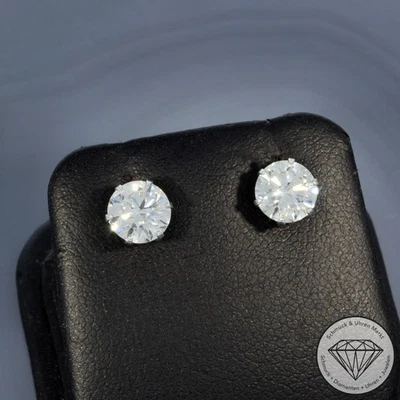 Wert 18290 € Solitär Brillant Ohrringe (2,02 carat) 750 18 Karat Weiß Gold xxyy - Bild 1 von 4