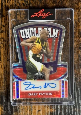Discoteca automática troquelada 1/1 Gary Payton 2025 Leaf Metal - Seattle Sonics Foto 1 de 2