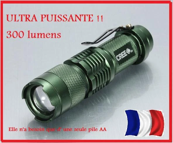 ULTRA PUISSANTE Mini Lampe LED Torche de Poche survie aventure voyage 300  lux - Imagen 1 de 1