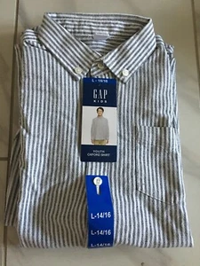 Gap Kids, Youth Oxford Shirt, Size L (14/16), Long Sleeves, Dark Blue, New - Picture 1 of 11
