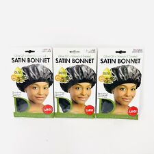 Donna Collection Satin Bonnet Black Olive Oil - Vitamin E Treated(Lot of 3)