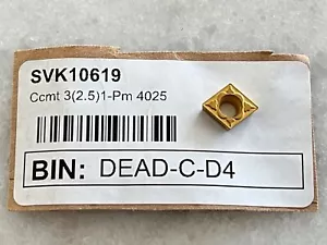 1 new SANDVIK Coromant CCMT 3(2.5)1-PM, Grade 4025 Carbide Insert - Picture 1 of 1
