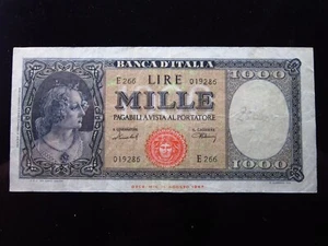 Italy 1000 Lire 1947 P83 9286a8h Banca d'Italia Italia Banknote Money - Picture 1 of 2