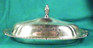Silverplate Butter Dish & Lid Sheridan Silver Co Serving Hollowware Vintage - Picture 1 of 6
