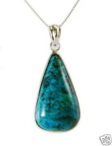 Fashion sterling necklace & Eilat stone Israel pendant ! Gift Jewelry & Love - Picture 1 of 1