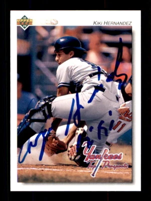 1992 Upper Deck Minor League #158 Kiki Hernandez On Card Autograph - Image 1 of 2