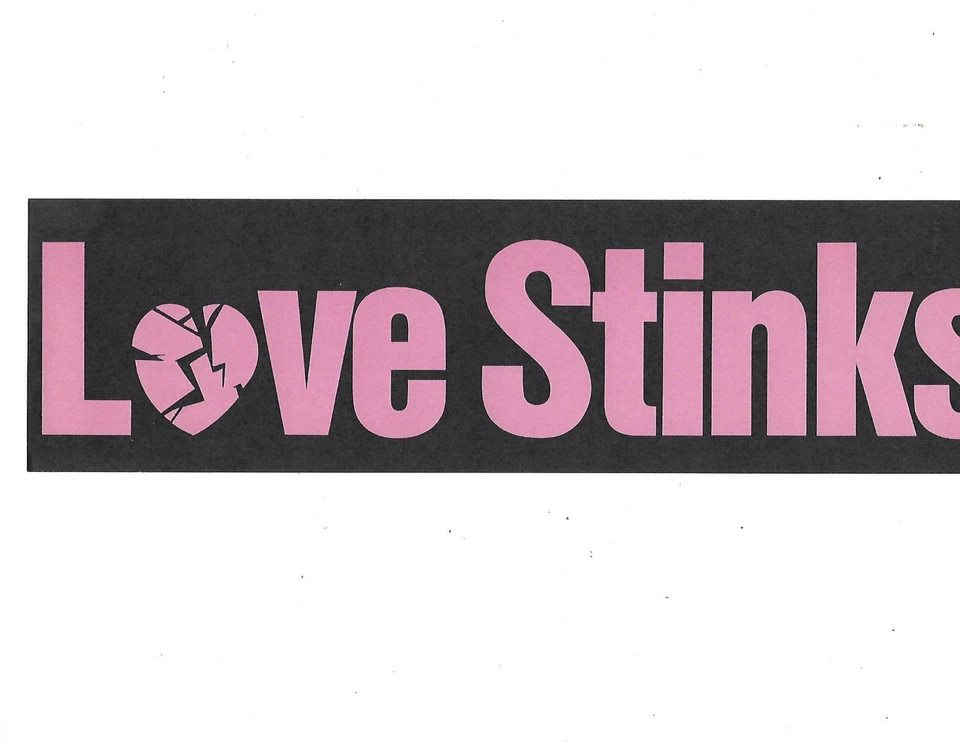 Banda J Geils - 'Love Stinks' Vintage Promo Parachoques Pegatina Rosa/Negro Foto 1 de 1