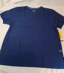 wonderwink Unisex 4 Pocket V-Neck Utility Top medical scrub navy L style 6855 - Picture 1 of 7