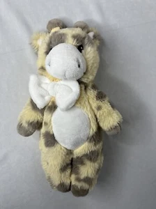 Little Miracles Giraffe Plush 12" Yellow Gray Spots White Bow Baby SOFT Costco - Picture 1 of 8