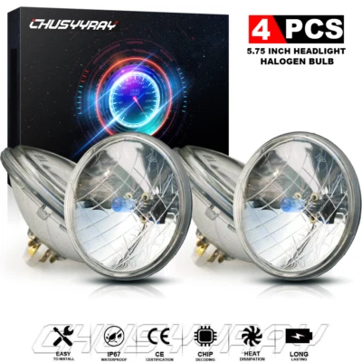 Faros halógenos de haz alto/bajo punto 4x para Buick Electra Wildcat 5,75" 5-3/4" pulgadas Foto 1 de 4