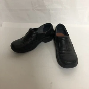 Dansko Black Leather Casual Clog Slip On Shoes Size 37 - Picture 1 of 7