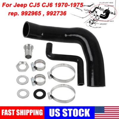 Kit completo de manguera de combustible base negra 992965 para Jeep Cj5 Cj6 1970 1971 1972-1975 Foto 1 de 4