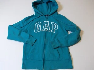 GAP Hoodie Womens XS Sea Green Hooded sweatshirt Full Zip up Sweater - Picture 1 of 8