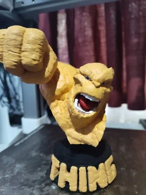 Busto Estatua de la Cosa Cuatro Fantásticos Marvel Foto 1 de 4