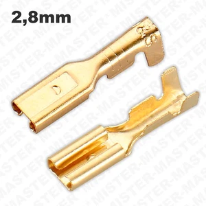 TERMINALI CAPOCORDA FASTON FEMMINA 2,8mm A CRIMPARE - 50 PEZZI - Foto 1 di 4