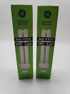 2 GE 9623473 F18DBX/835/ECO4P 18W Triple Tube 4 pin Compact Fluorescent Lamp  - Image 1 of 4