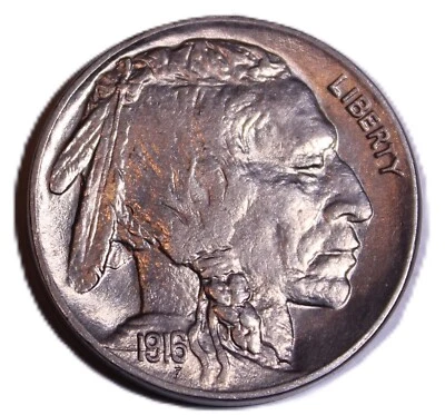1916 Buffalo Nickel GEM BU *UNCIRCULATED* LAH -136 - Image 1 of 3
