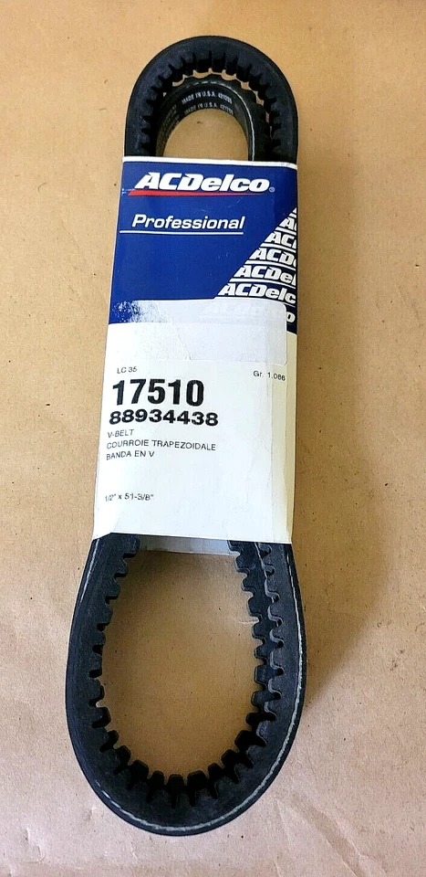AC Delco V-Belt NEW 1/2 X 51-3/8 # 17510 (1155) - Image 1 of 1