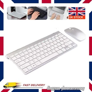2.4G Wireless Keyboard And Mouse Set Rechargeable For PC Laptop Computer - Picture 1 of 9