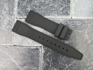 New 22mm IWC Rubber Strap Black Diver Watch Band for BIG PILOT Portugieser x1 - Picture 1 of 5