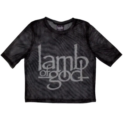 Lamb Of God - Logo - Camiseta corta de malla negra para dama Foto 1 de 2