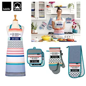 Gama de cocina de algodón Mi Casa de Ladelle - elige delantal, horno mitt, soporte para ollas - Imagen 1 de 10
