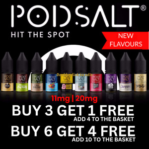 POD SALT Nic Salts 5mg 11mg 20mg Nicotine E liquid Vape Juice 10ml All Flavours