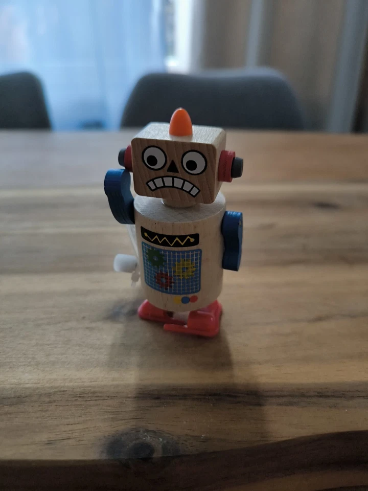 Holz Roboter Zum Aufziehen Aufziehroboter - Bild 1 von 1