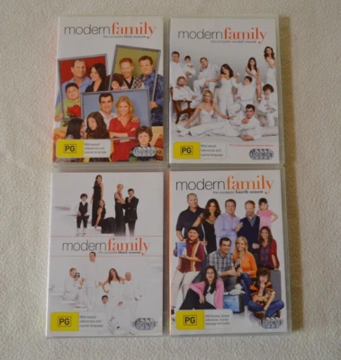 Modern Family Seasons 1–4 DVD Set Region 4 Comedy Drama - image 1 of 4