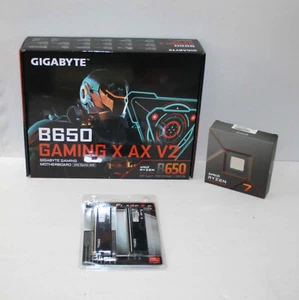 Combo AMD Ryzen 7 7700X CPU, Gigabyte B650 Gaming X, G.Skill 32GB RAM DDR5-6000 - Imagen 1 de 9