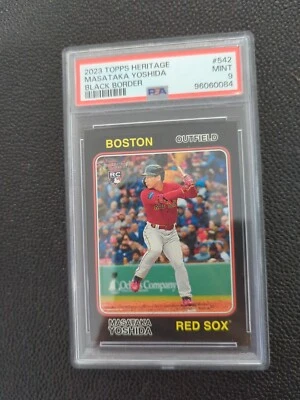 2023 Topps Heritage Masataka Yoshida Rookie Black Border PSA 9 Boston Red Sox  - Image 1 of 2