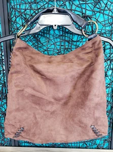 Bolso Hobo LEVI'S Marrón FAUX Gamuza con Acentos de Cuero y Detalles Cosidos - Imagen 1 de 9