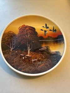 Vintage Hand Crafted-Hand Painted Scenic 10 4/8” Plate - Picture 1 of 4