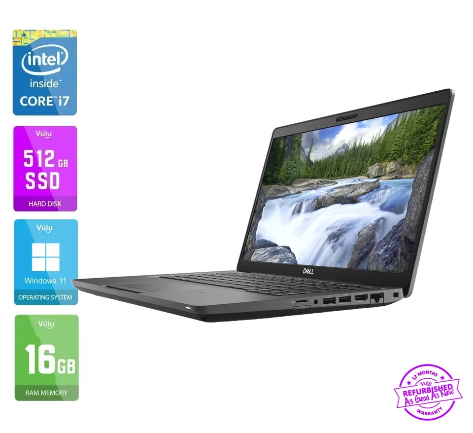 Dell 5401 Portátil i7 9850H 16GB 512GB M.2 SATA Webcam HD Windows 11 - Imagen 1 de 4