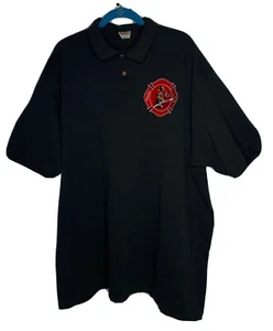 Hanes Stedman Stentorians 3XL schwarz BESTICKTES Poloshirt vorgeschrumpft Baumwolle - Bild 1 von 6