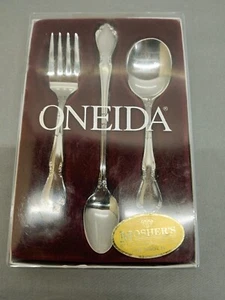 Oneida Baby Chateau Stainless Flatware Silverware 18/10 - 3 Piece Boxed Set - Picture 1 of 6