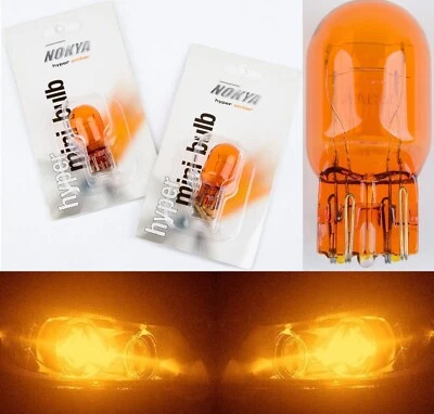 Nokya 7443 Nok5229 21/5W Amber Two Bulb Front Turn Signal Light Replace Stock EO - Image 1 of 4