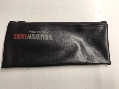 BOLSA DE MICRÓFONO CON CREMALLERA DE VINILO PROFESIONAL SHURE DE COLECCIÓN BOLSA RARA/SM56/SM57/SM58 Foto 1 de 2