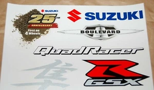 1st on 4 Wheels QuadRacer GSXR Hayabusa Rockstar Makita Suzuki Decals 8.5x11 - Imagen 1 de 3