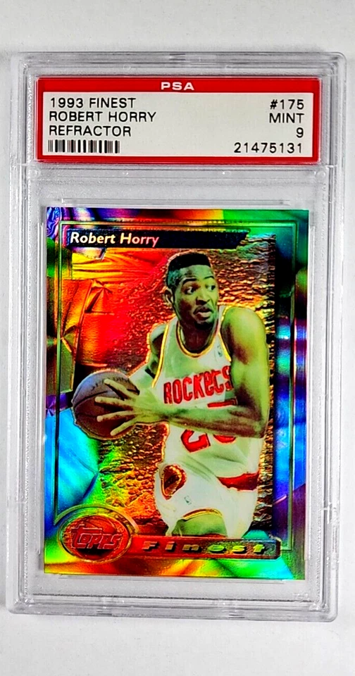 1993-94 Topps Finest Refractor #175 Robert Horry PSA 9 solo 4 calificaciones superiores Foto 1 de 3