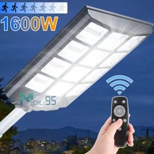 LED Solar Street Flood Lights Outdoor Commercial Motion Sensor Garden Road Lamp - Picture 1 of 201